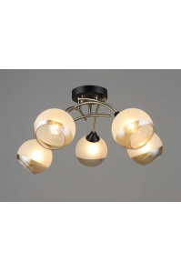 Потолочная Люстра SVLIGHT на 5 лампочек 3745/5 черный+бронза